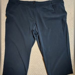 Avenue Womens Bermuda Skimmer Shorts Black Stretch Waistband Beltloops Size 28